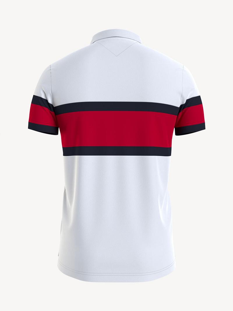 Polos Tommy Hilfiger Slim fit signature colorblock Blancos Multicolor | MX_M31310