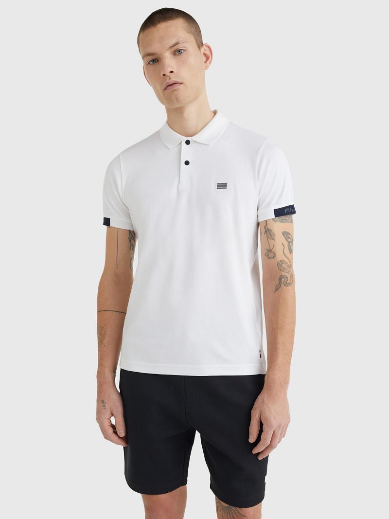 Polos Tommy Hilfiger Slim fit solid tech Blancos | MX_M31313