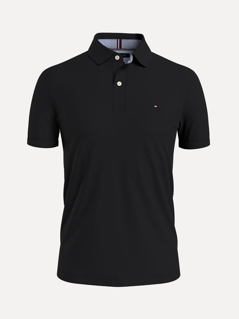 Polos Tommy Hilfiger Slim fit tommy Negros | MX_M31314