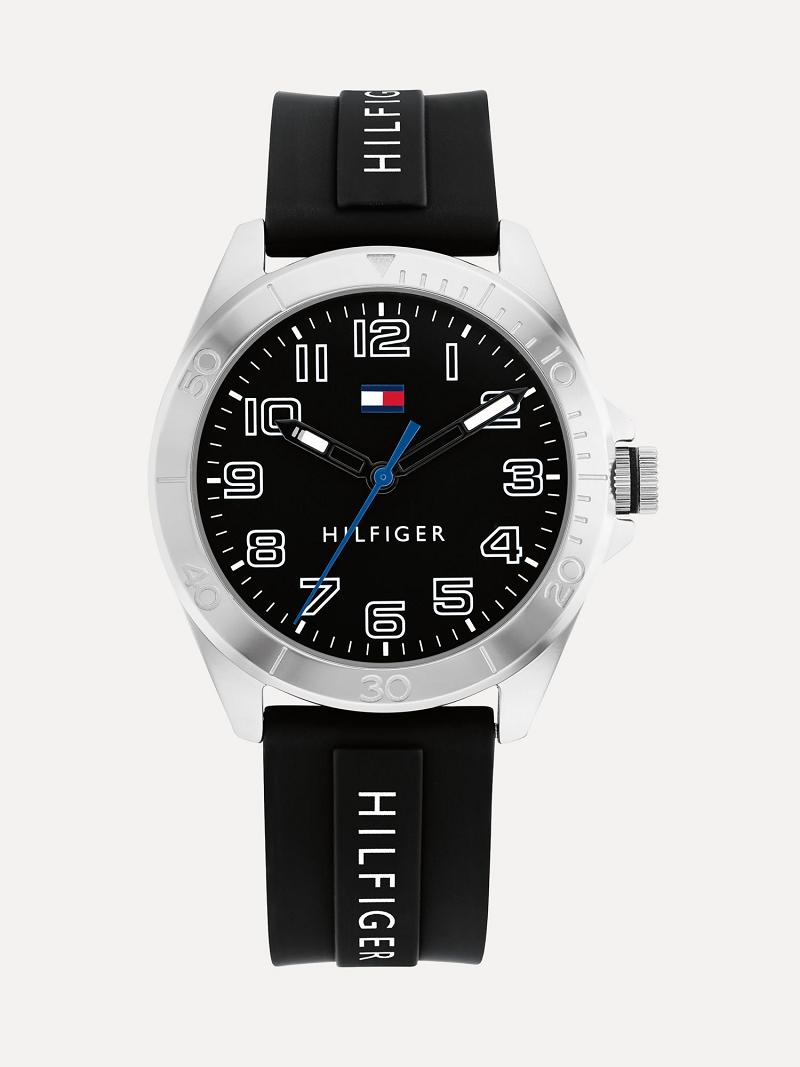 Relojes Tommy Hilfiger with Black Silicona Correa Negros | MX_G1372