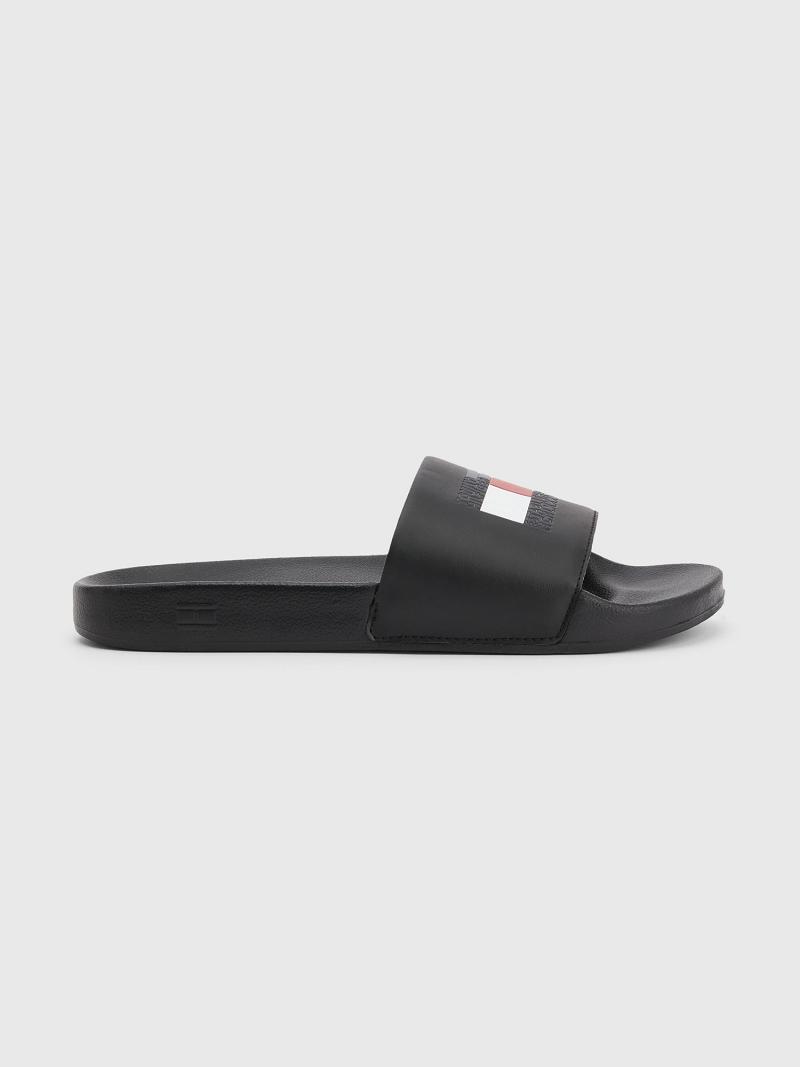 Sandalias Tommy Hilfiger Flag Pool Negros | MX_M31648