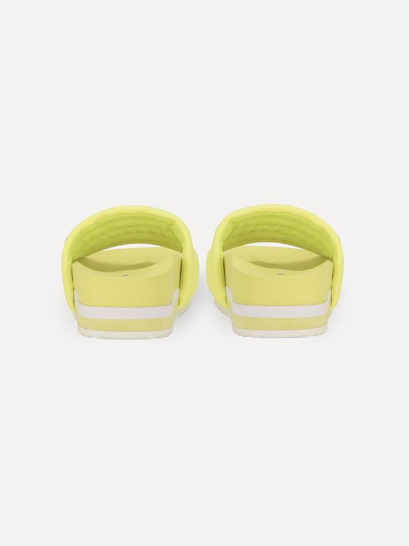 Sandalias Tommy Hilfiger Fluorescent Plataforma Amarillos | MX_W21609