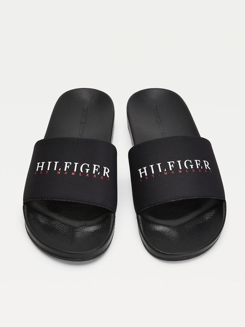 Sandalias Tommy Hilfiger Recycled hilfiger pool Negros | MX_M31649