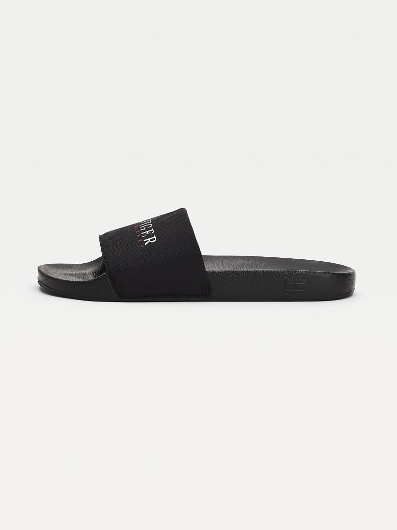 Sandalias Tommy Hilfiger Recycled hilfiger pool Negros | MX_M31649