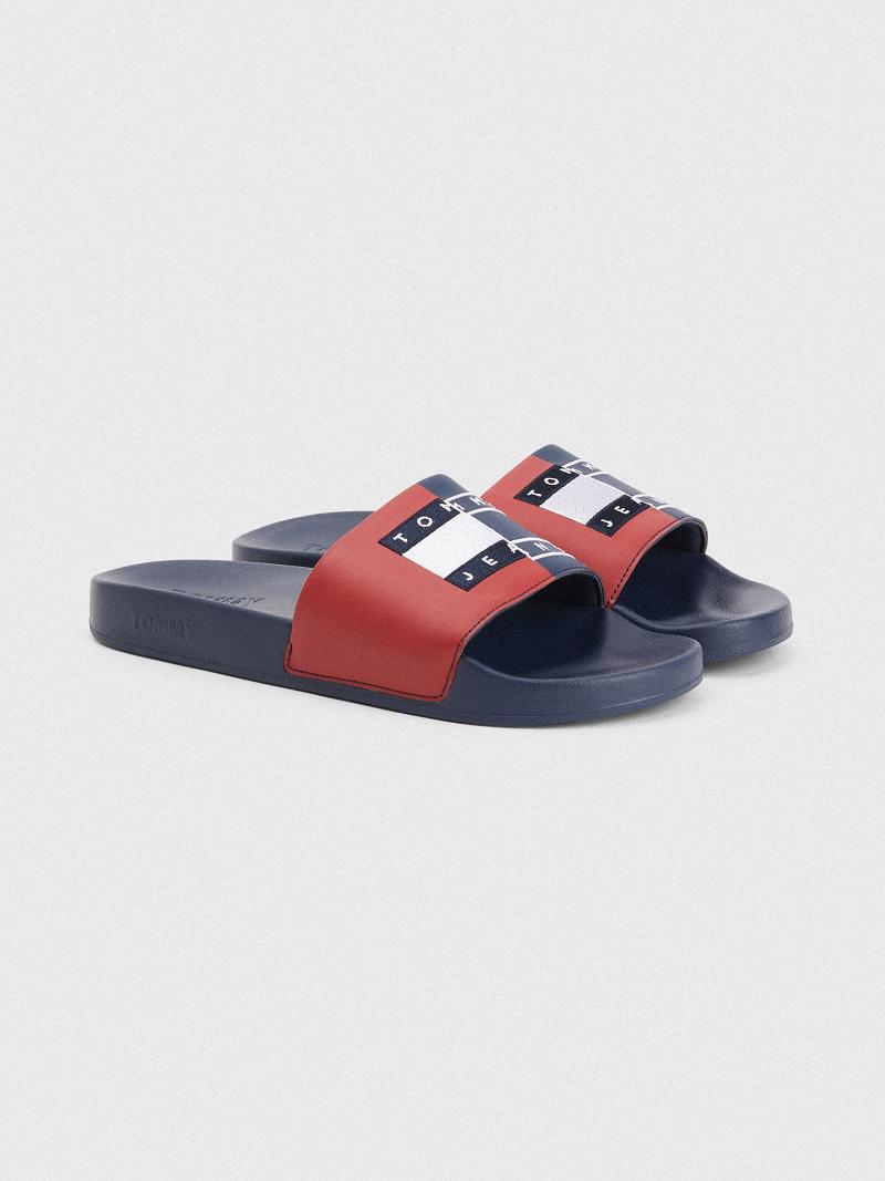 Sandalias Tommy Hilfiger Tommys Azul Marino Rojos | MX_M31652