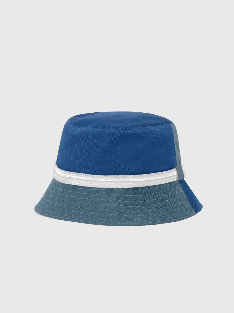 Sombreros Tommy Hilfiger Logo Bucket Grises Azules | MX_M31732