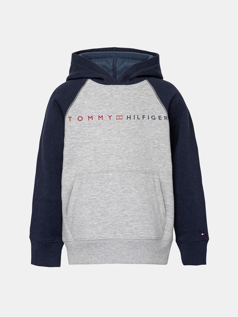 Sudadera Con Capucha Tommy Hilfiger Big Colorblock Grises | MX_B2015