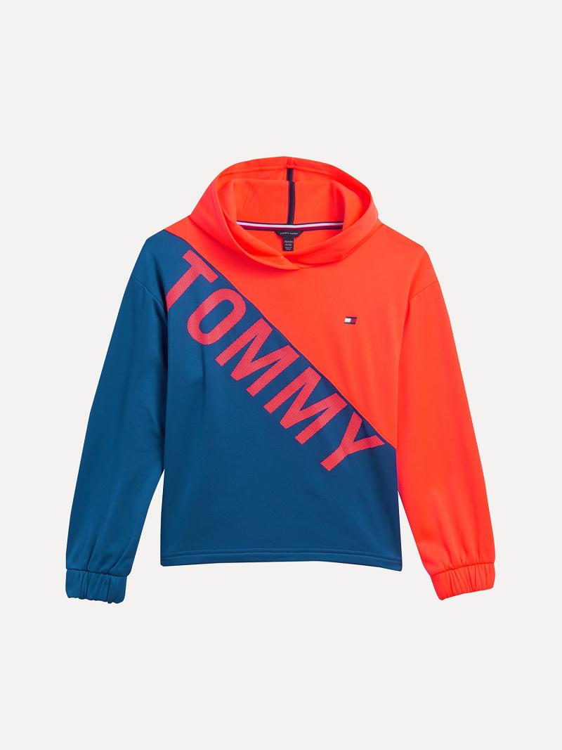 Sudadera Con Capucha Tommy Hilfiger Big Colorblock Naranjas | MX_G1089