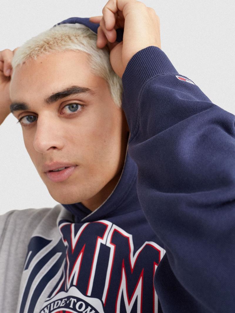 Sudadera Con Capucha Tommy Hilfiger Classic cut-and-sew tommy Azul Marino Multicolor | MX_M31435