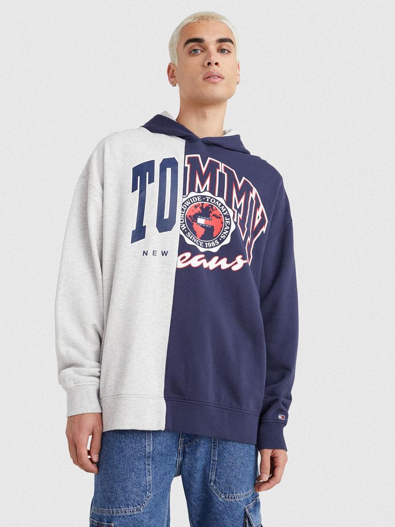 Sudadera Con Capucha Tommy Hilfiger Classic cut-and-sew tommy Azul Marino Multicolor | MX_M31435