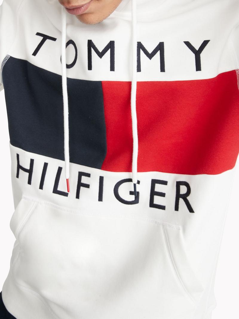 Sudadera Con Capucha Tommy Hilfiger Essential Flag Blancos Rojos | MX_M31438