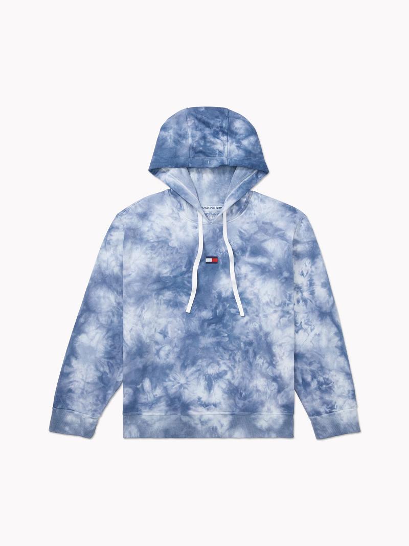 Sudadera Con Capucha Tommy Hilfiger Essential Curve Watercolor Print Azules | MX_W21143