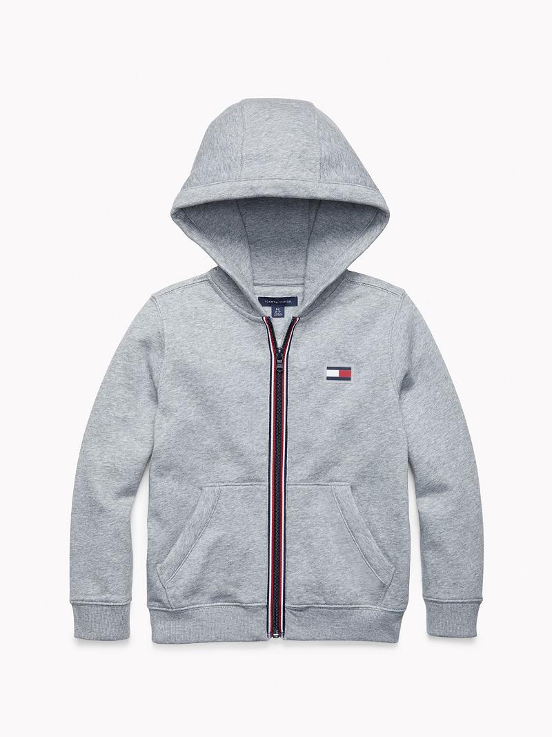 Sudadera Con Capucha Tommy Hilfiger Flag Grises | MX_B2020