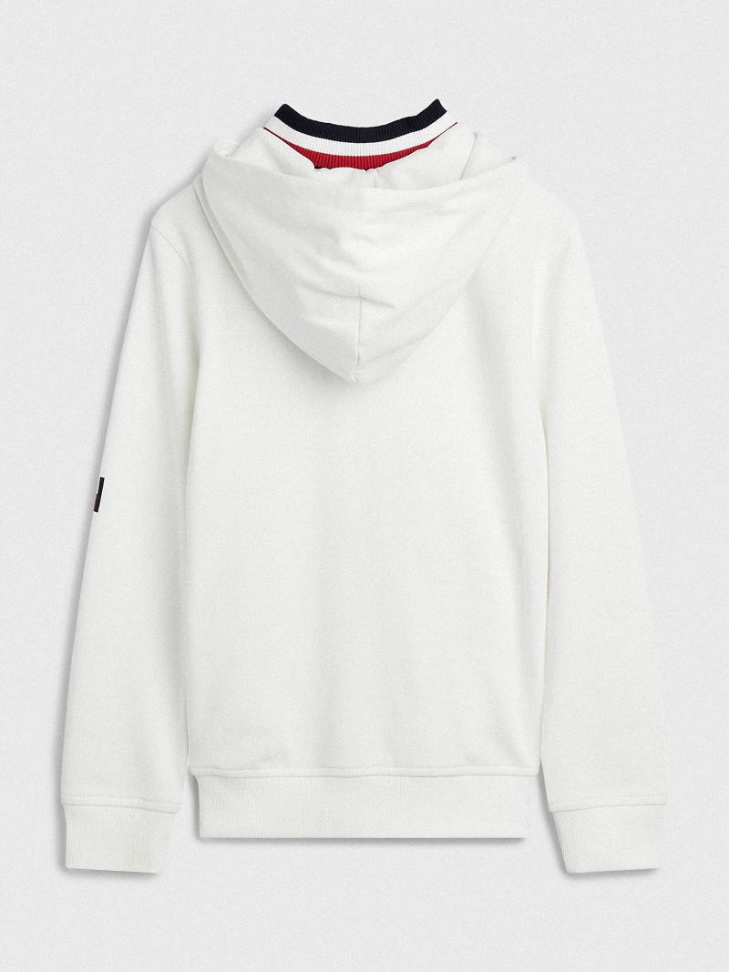 Sudadera Con Capucha Tommy Hilfiger Half-Zip Blancos | MX_B2021