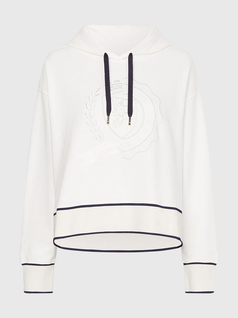 Sudadera Con Capucha Tommy Hilfiger Icon Crest Blancos | MX_W21148