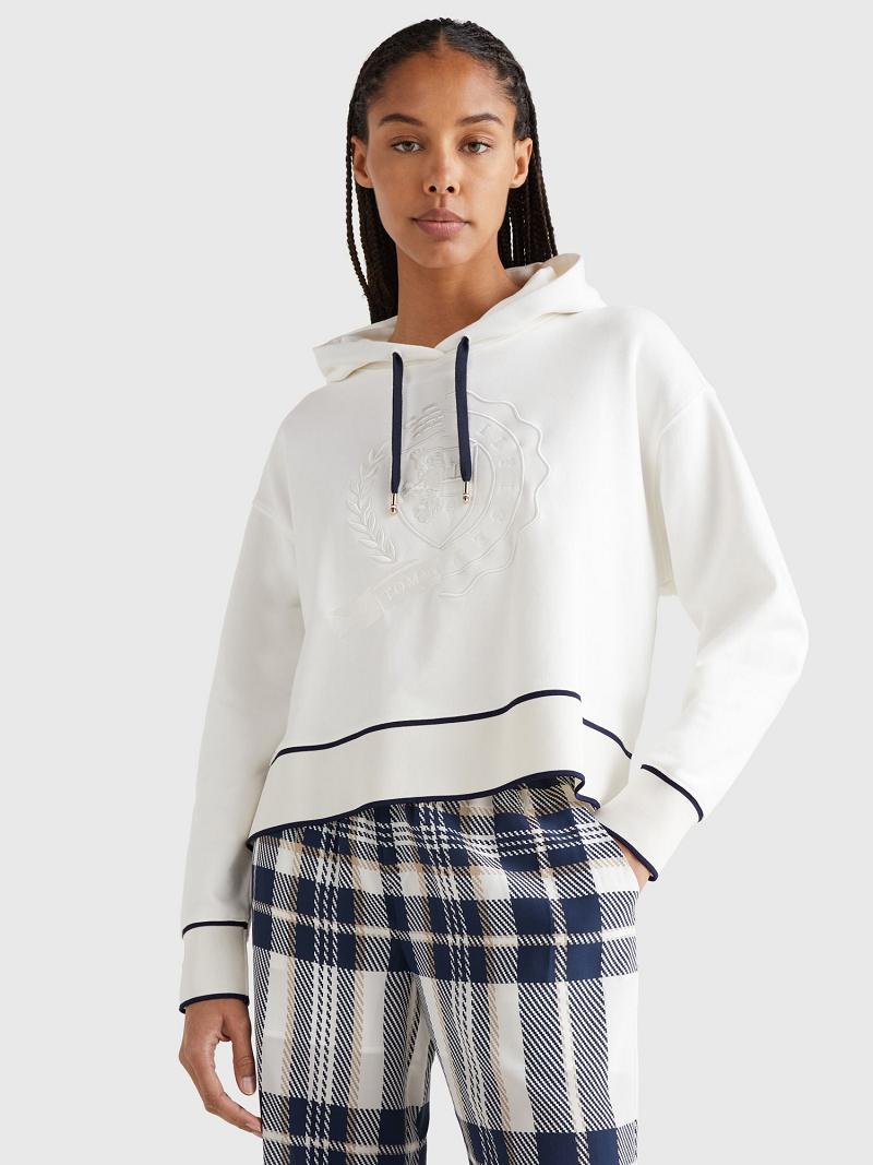 Sudadera Con Capucha Tommy Hilfiger Icon Crest Blancos | MX_W21148