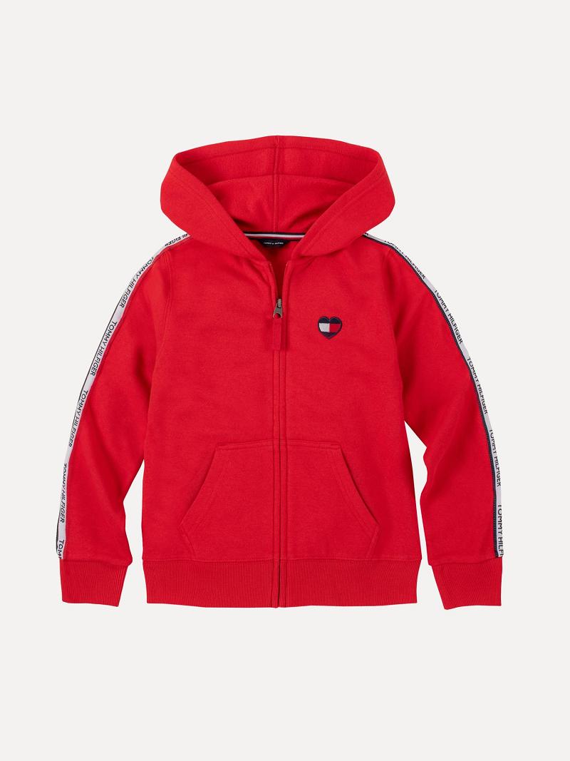 Sudadera Con Capucha Tommy Hilfiger Little Logo Tape Rojos | MX_G1096