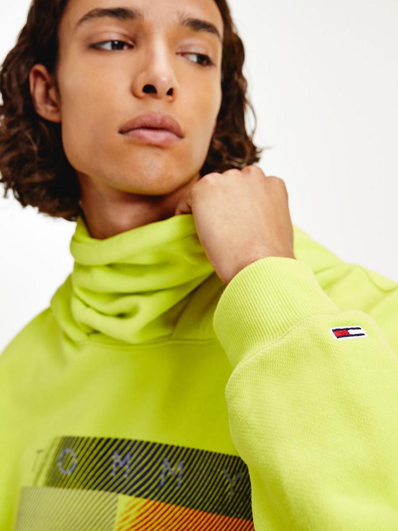 Sudadera Con Capucha Tommy Hilfiger Modern reflective flag Verdes | MX_M31449