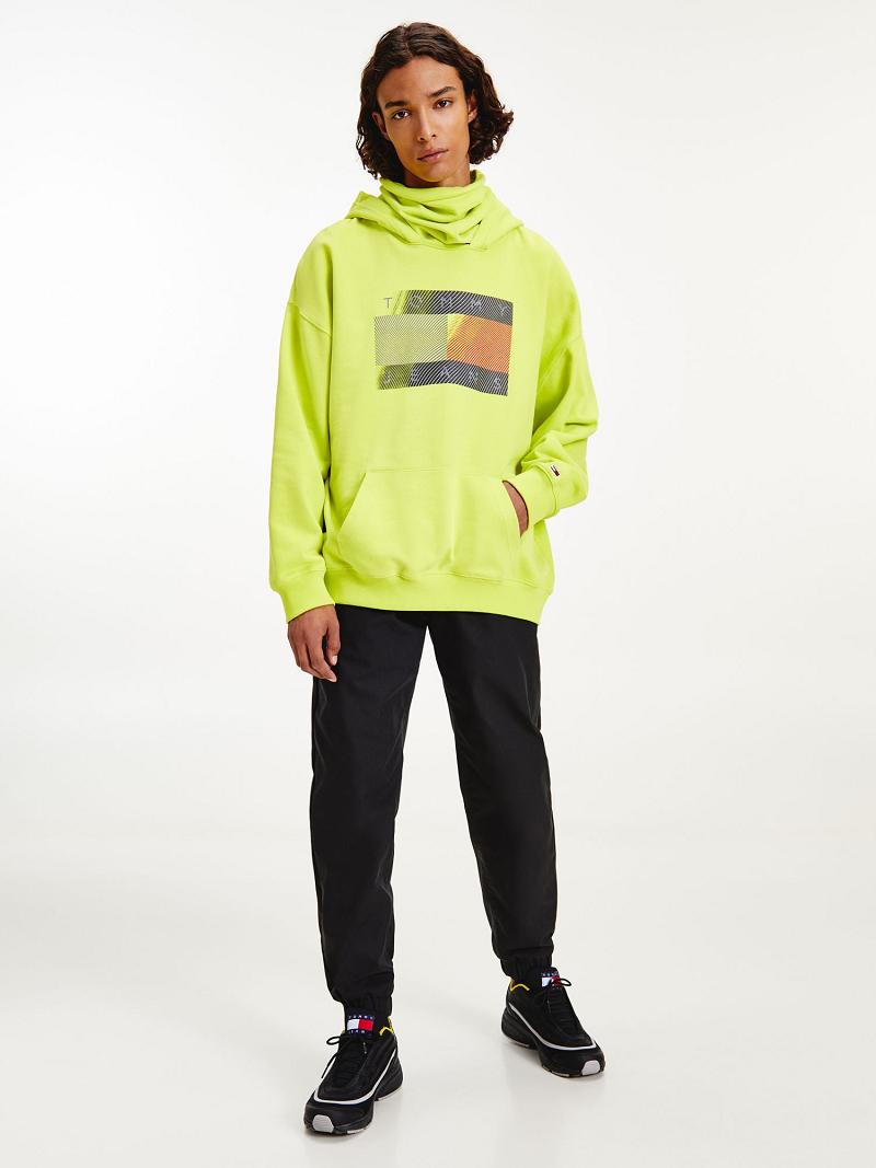 Sudadera Con Capucha Tommy Hilfiger Modern reflective flag Verdes | MX_M31449