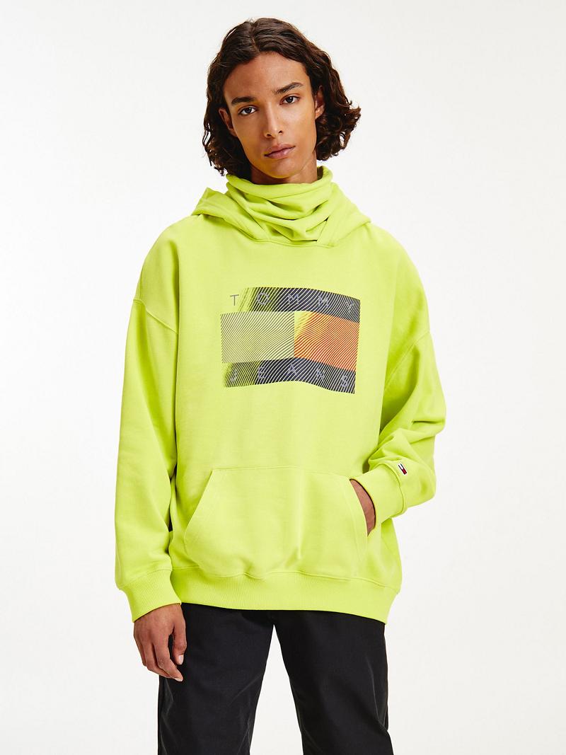 Sudadera Con Capucha Tommy Hilfiger Modern reflective flag Verdes | MX_M31449