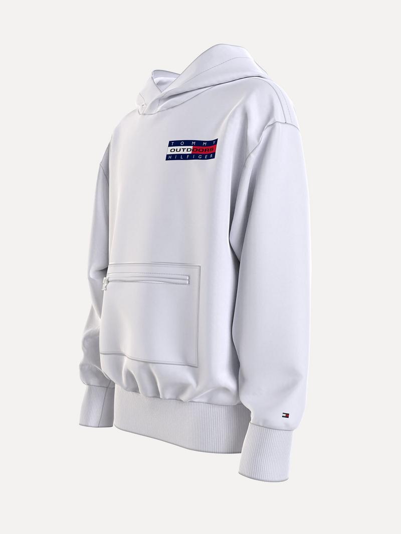 Sudadera Con Capucha Tommy Hilfiger Organic Algodon Expedition Blancos | MX_B2032