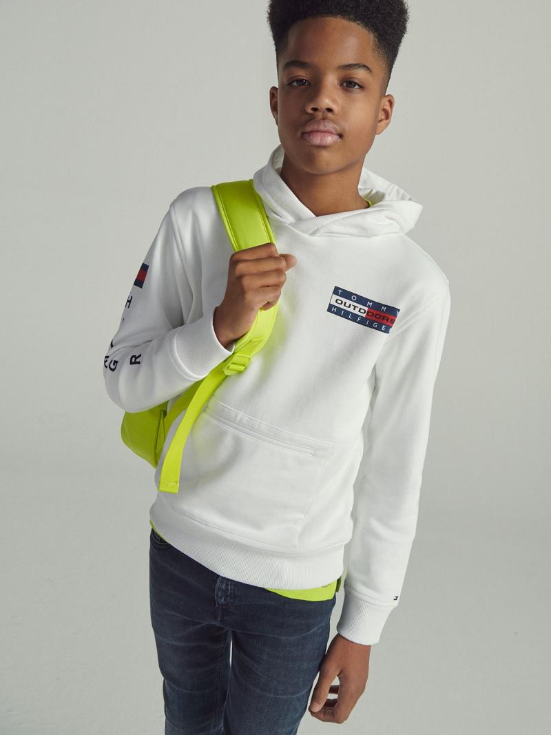 Sudadera Con Capucha Tommy Hilfiger Organic Algodon Expedition Blancos | MX_B2032