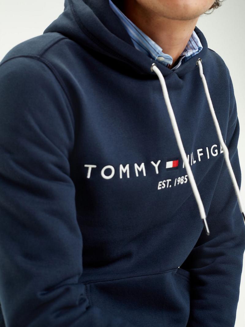 Sudadera Con Capucha Tommy Hilfiger Organic Algodon Logo Azules | MX_M31454