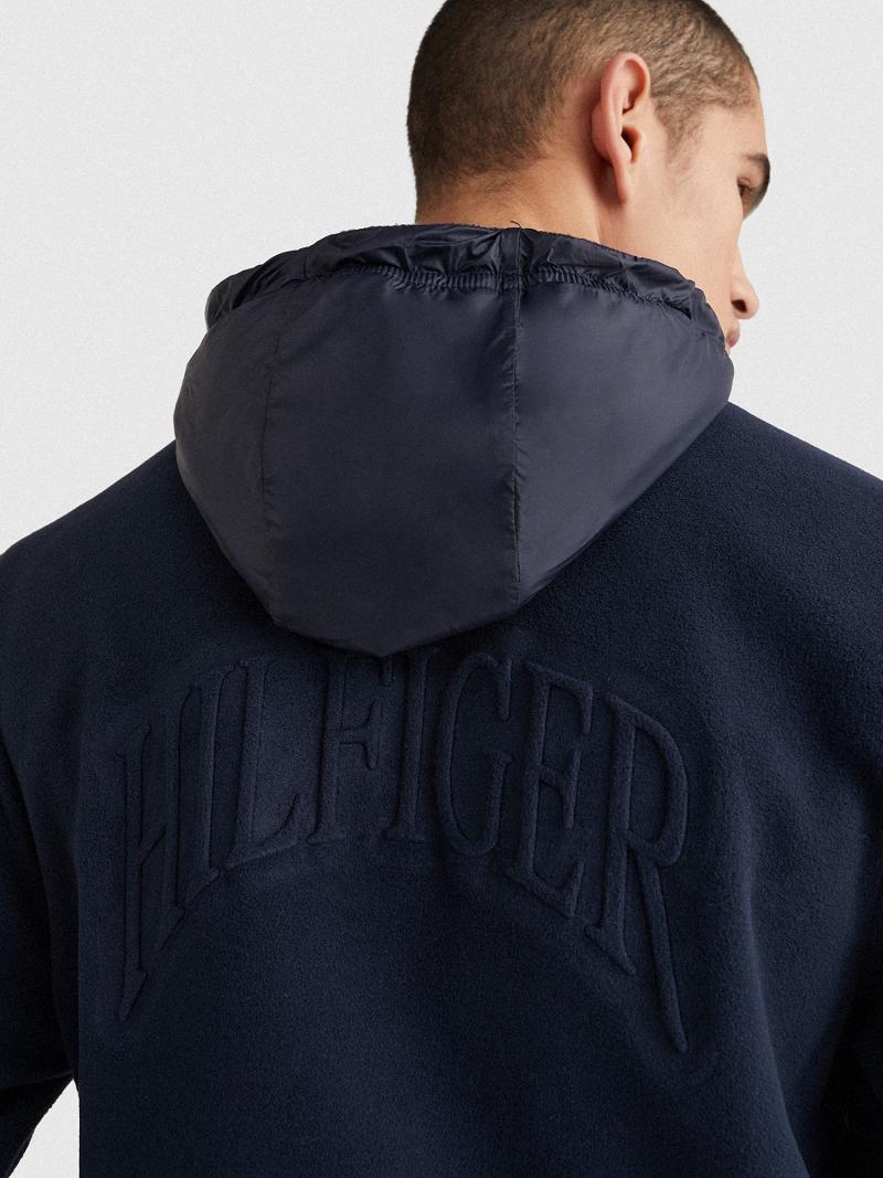 Sudadera Con Capucha Tommy Hilfiger Recycled polar fleece crest Azul Marino | MX_M31458