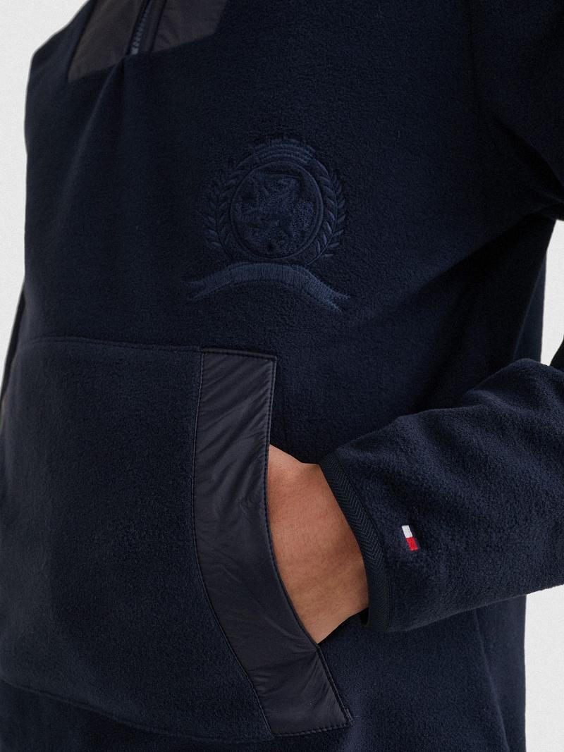 Sudadera Con Capucha Tommy Hilfiger Recycled polar fleece crest Azul Marino | MX_M31458