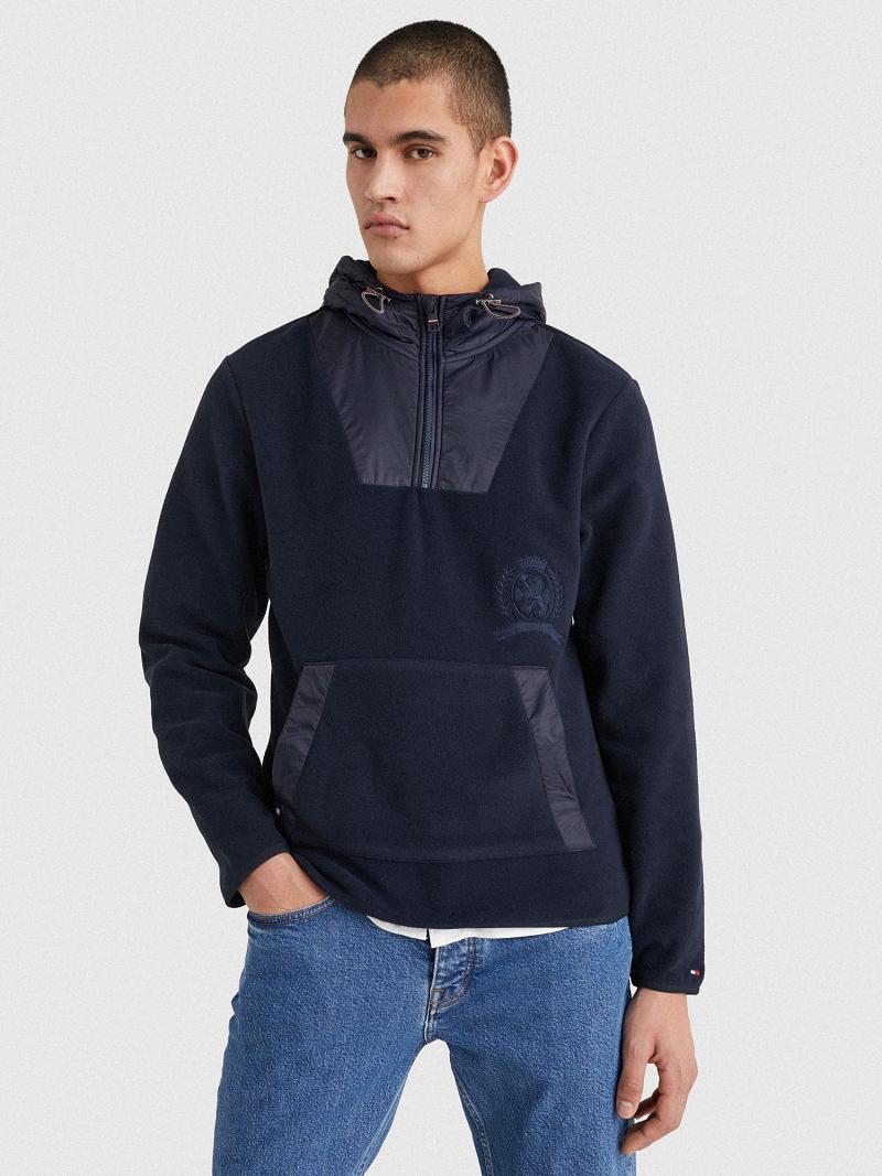 Sudadera Con Capucha Tommy Hilfiger Recycled polar fleece crest Azul Marino | MX_M31458