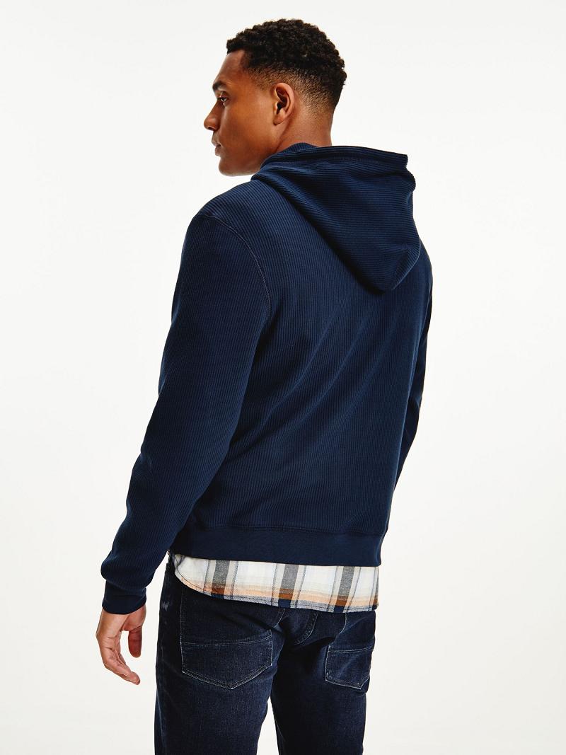 Sudadera Con Capucha Tommy Hilfiger Solid corduroy Azul Marino | MX_M31463