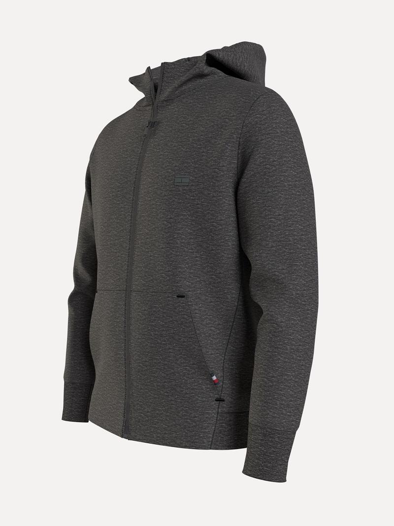 Sudadera Con Capucha Tommy Hilfiger Solid tech zip Grises | MX_M31466