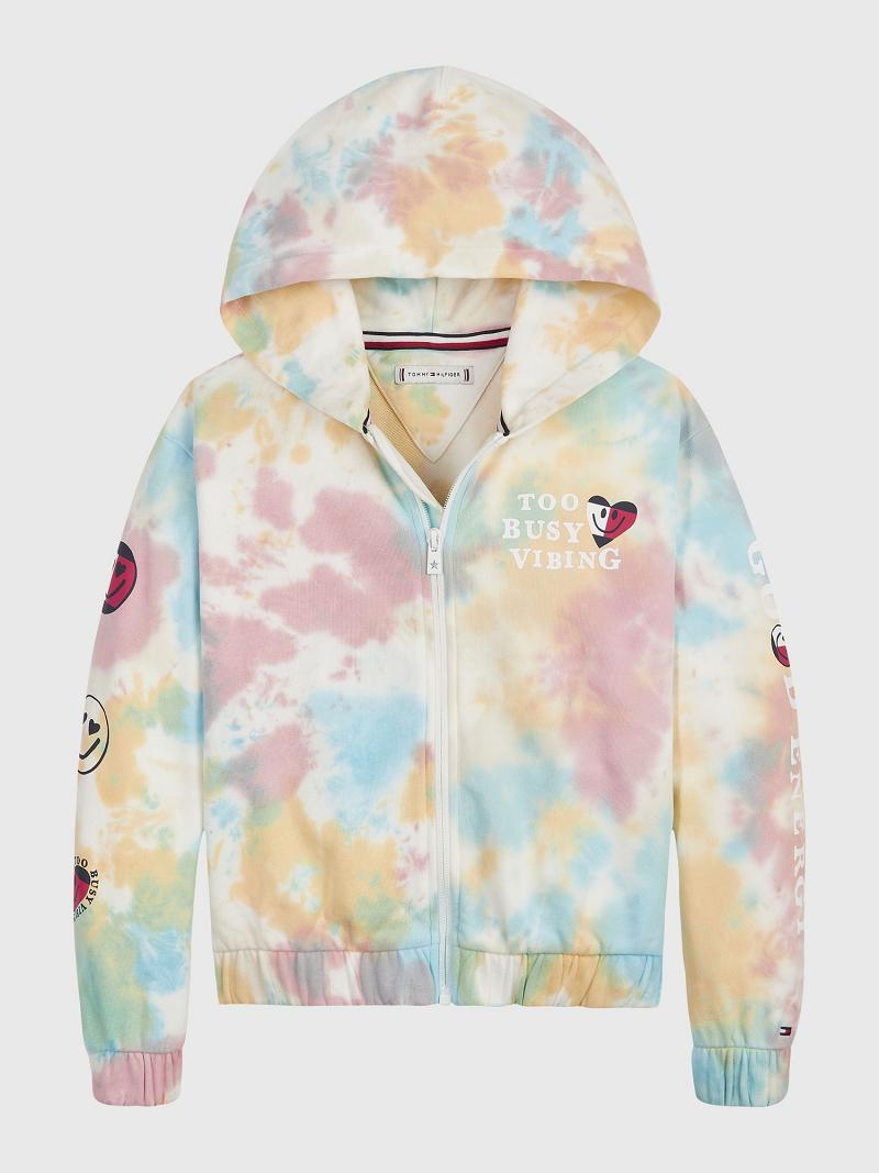 Sudadera Con Capucha Tommy Hilfiger Tie-Dye Zip Multicolor | MX_G1106