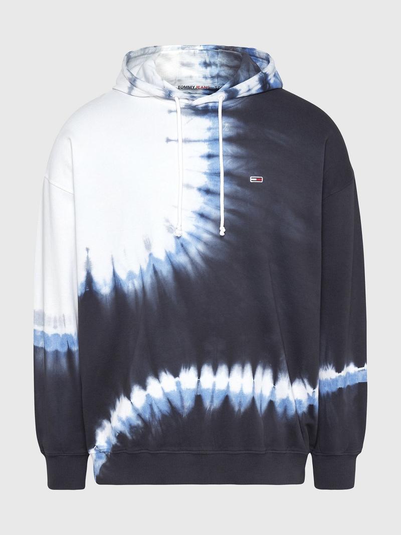 Sudadera Con Capucha Tommy Hilfiger Tommy tie-dye Negros Blancos | MX_M31468