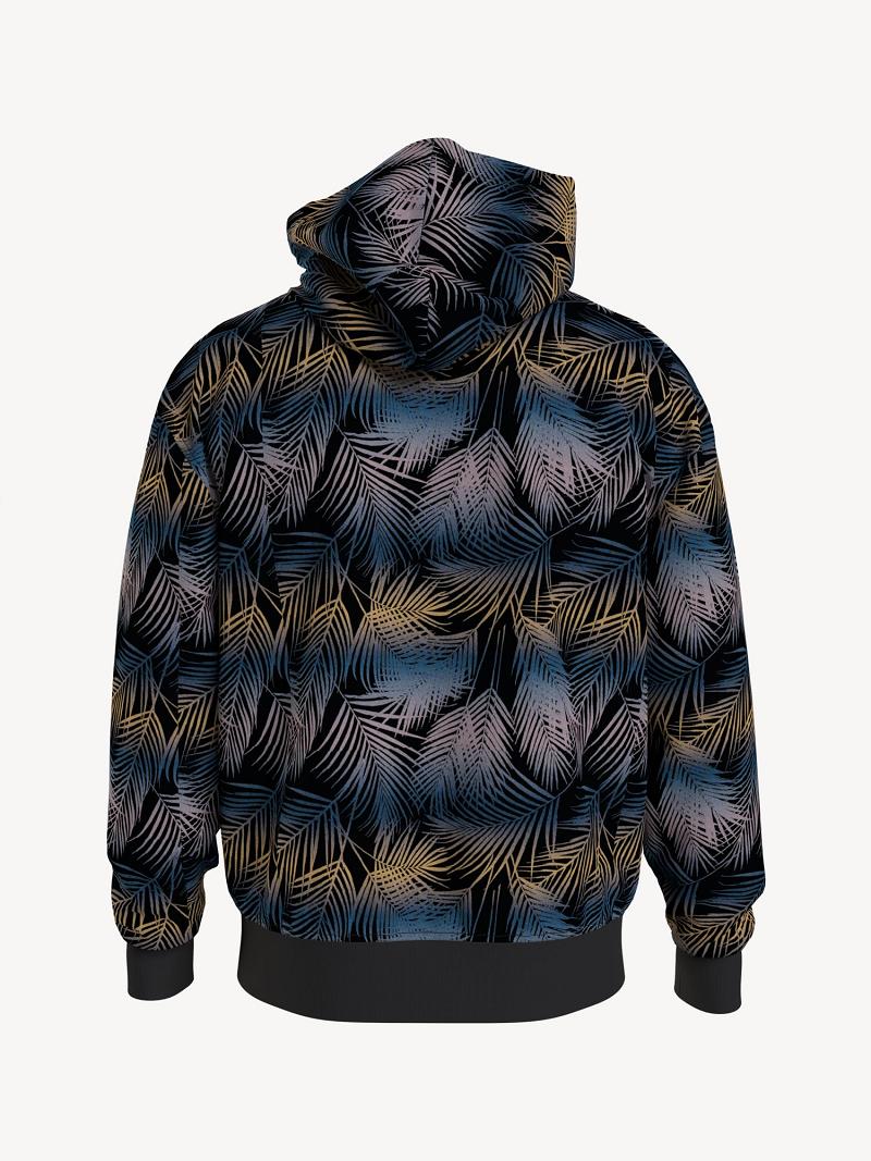 Sudadera Con Capucha Tommy Hilfiger Tonal palm leaves Negros Multicolor | MX_M31469