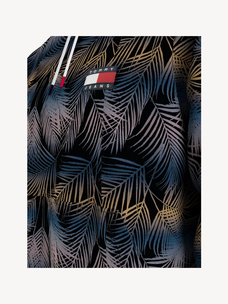 Sudadera Con Capucha Tommy Hilfiger Tonal palm leaves Negros Multicolor | MX_M31469