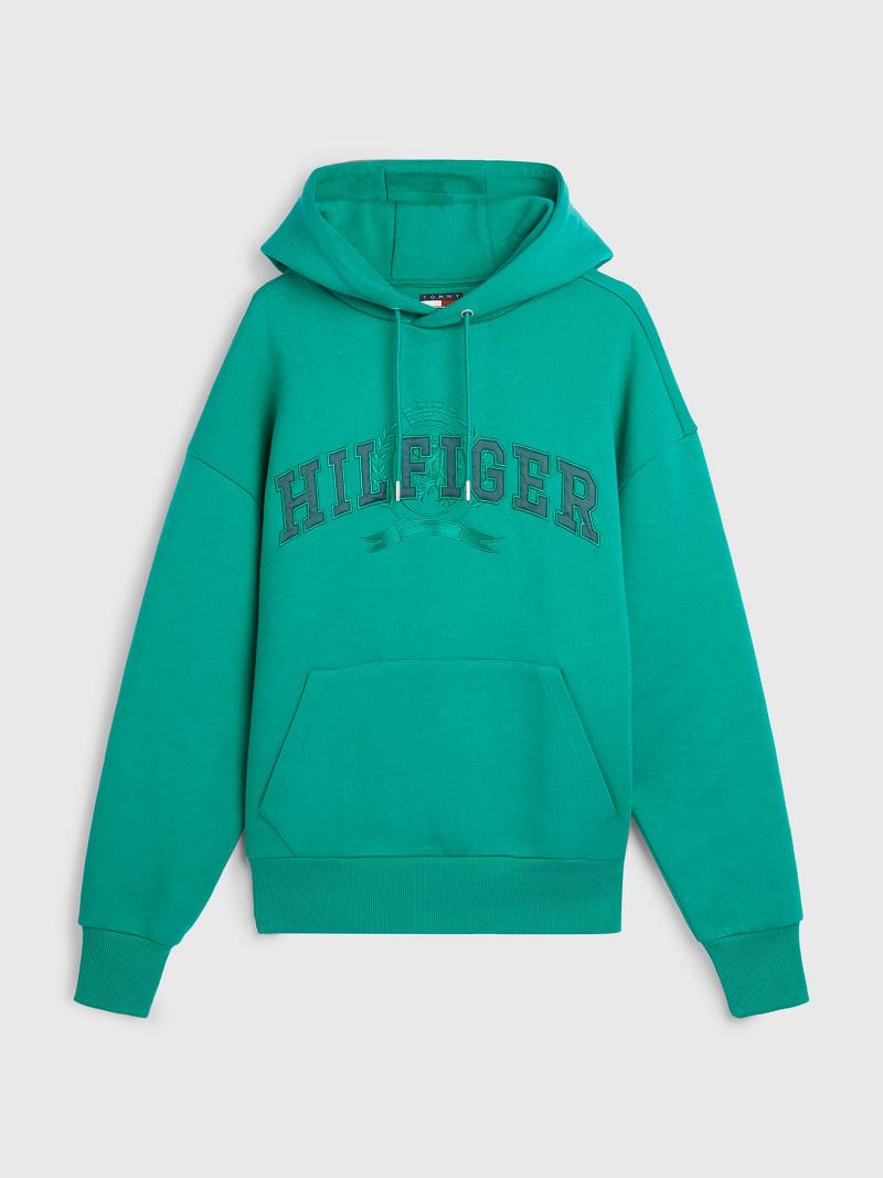 Sudadera Con Capucha Tommy Hilfiger Varsity crest Verdes | MX_M31470