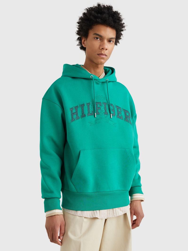 Sudadera Con Capucha Tommy Hilfiger Varsity crest Verdes | MX_M31470