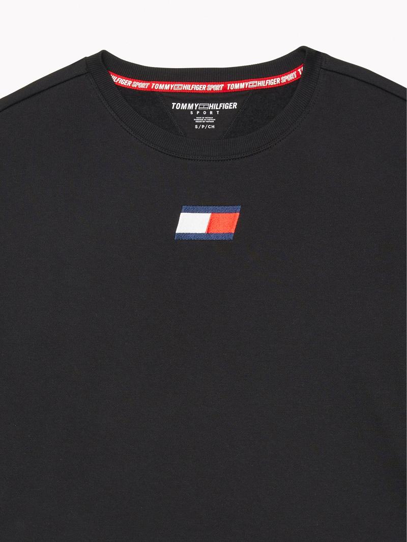 Sudaderas Tommy Hilfiger Essential High-Low Popover Negros | MX_W21385