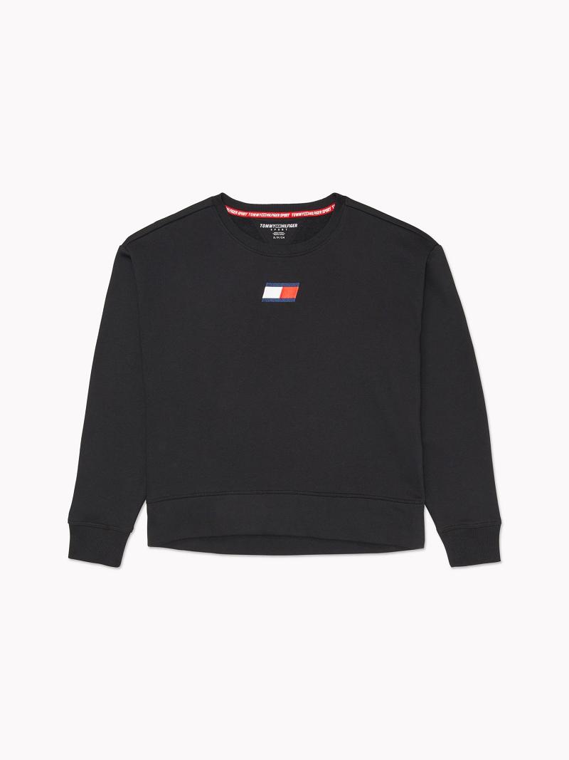 Sudaderas Tommy Hilfiger Essential High-Low Popover Negros | MX_W21385