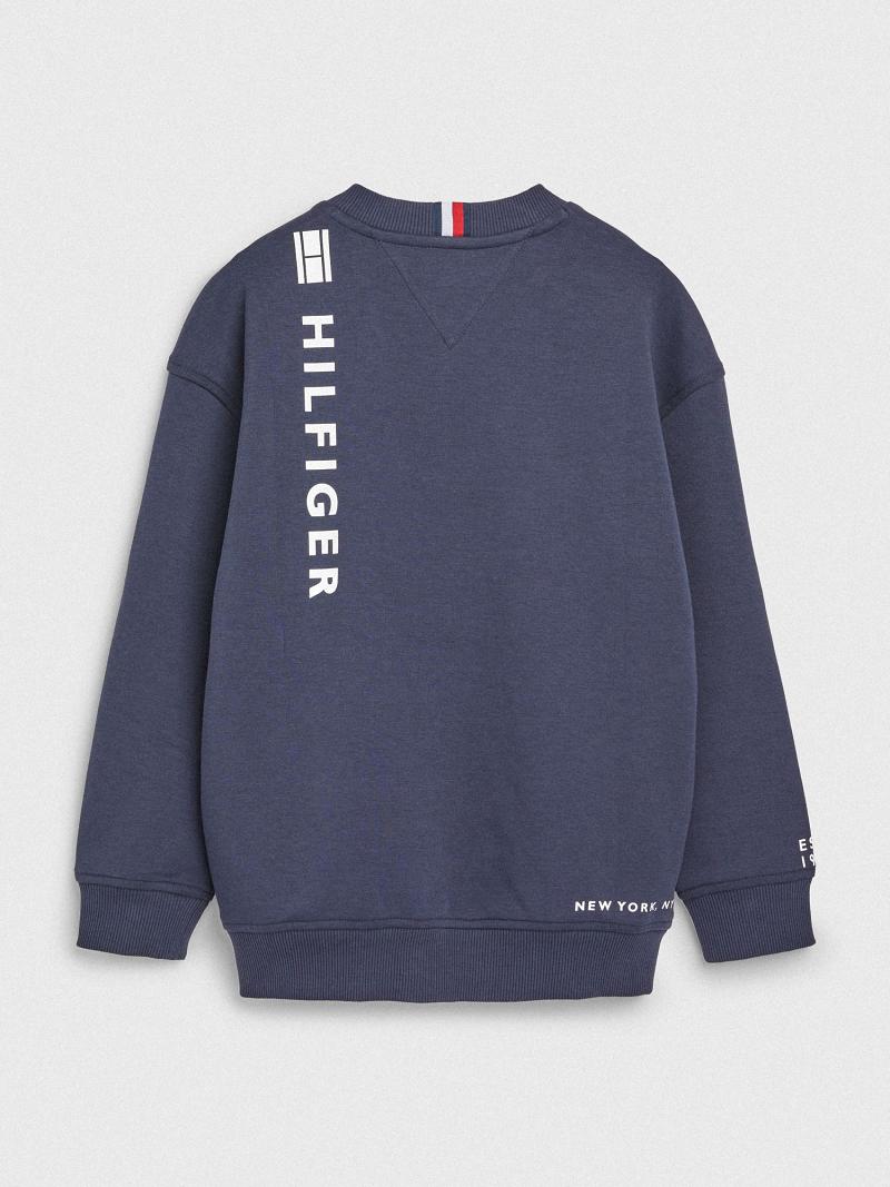 Sudaderas Tommy Hilfiger Multi Logo Azules | MX_G1205