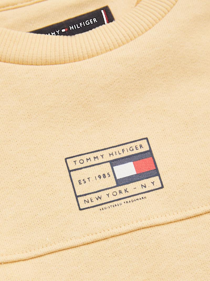 Sudaderas Tommy Hilfiger Natural Dye Flag Amarillos | MX_G1206