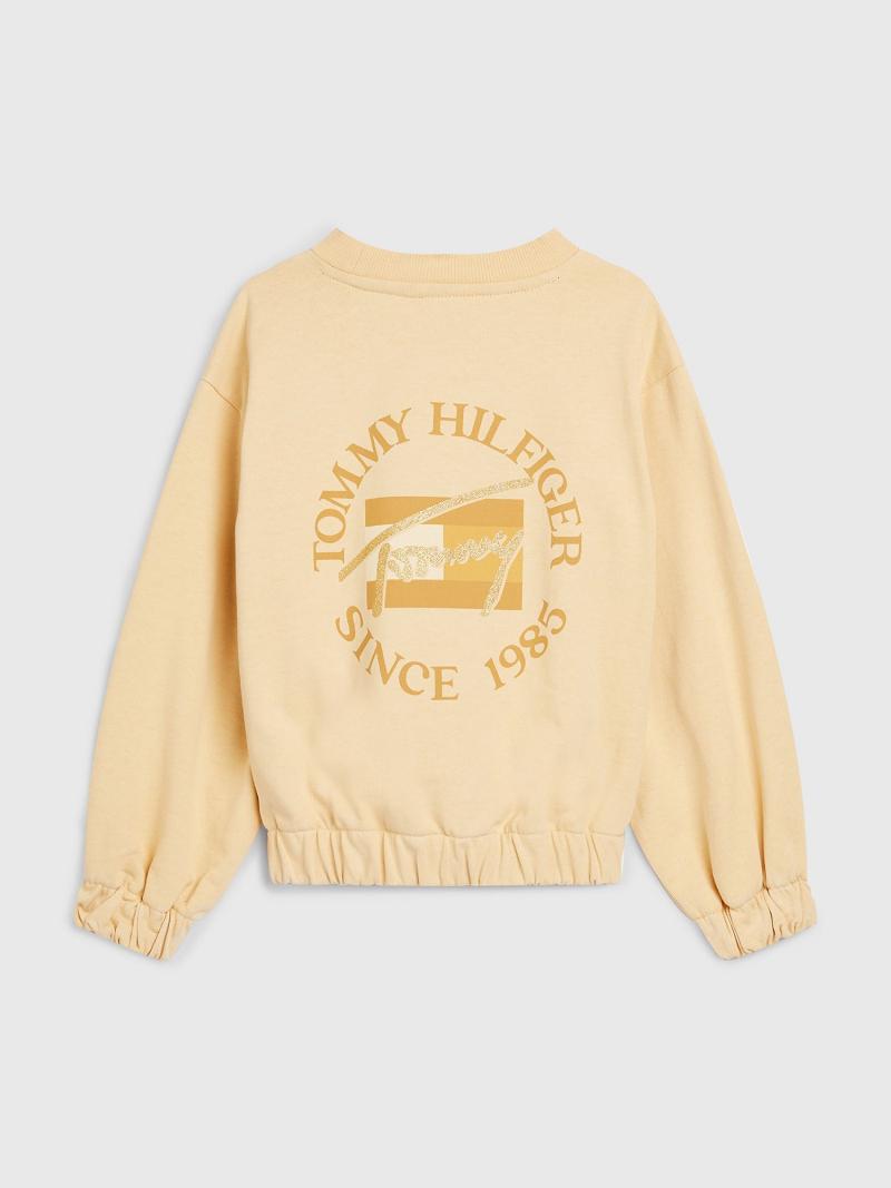 Sudaderas Tommy Hilfiger Natural Dye Script Amarillos | MX_G1207