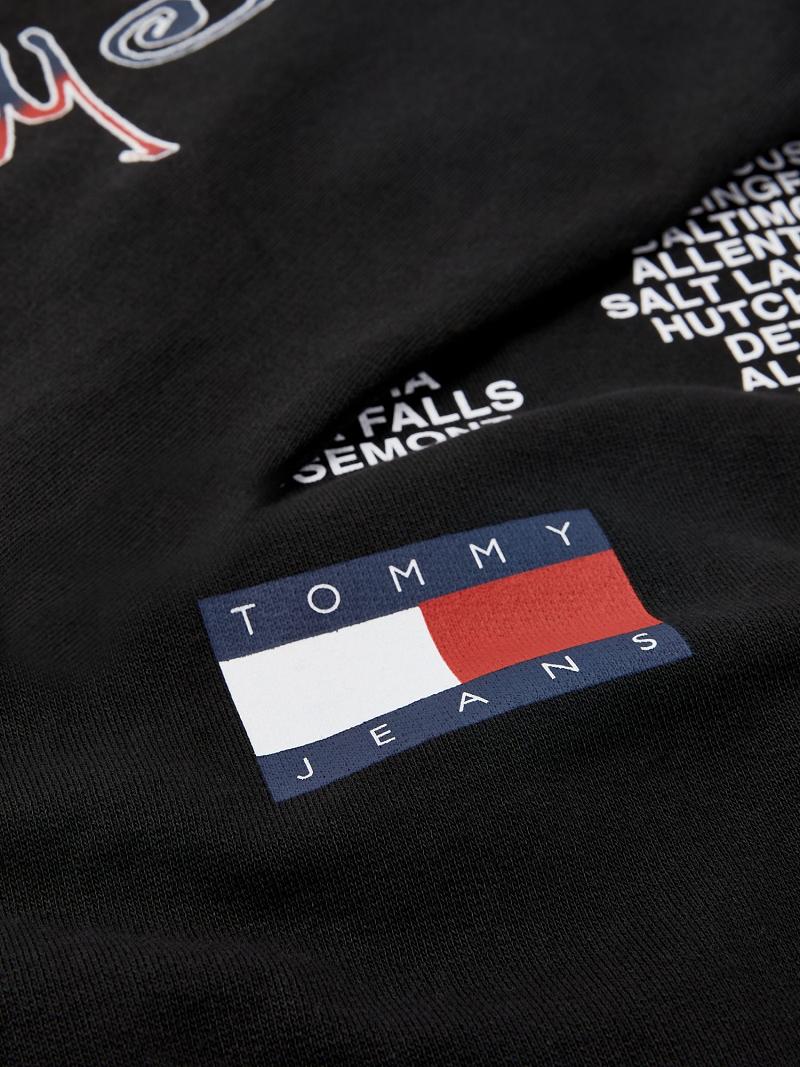 Sudaderas Tommy Hilfiger Organic Algodon Britney Oversized Negros | MX_W21394