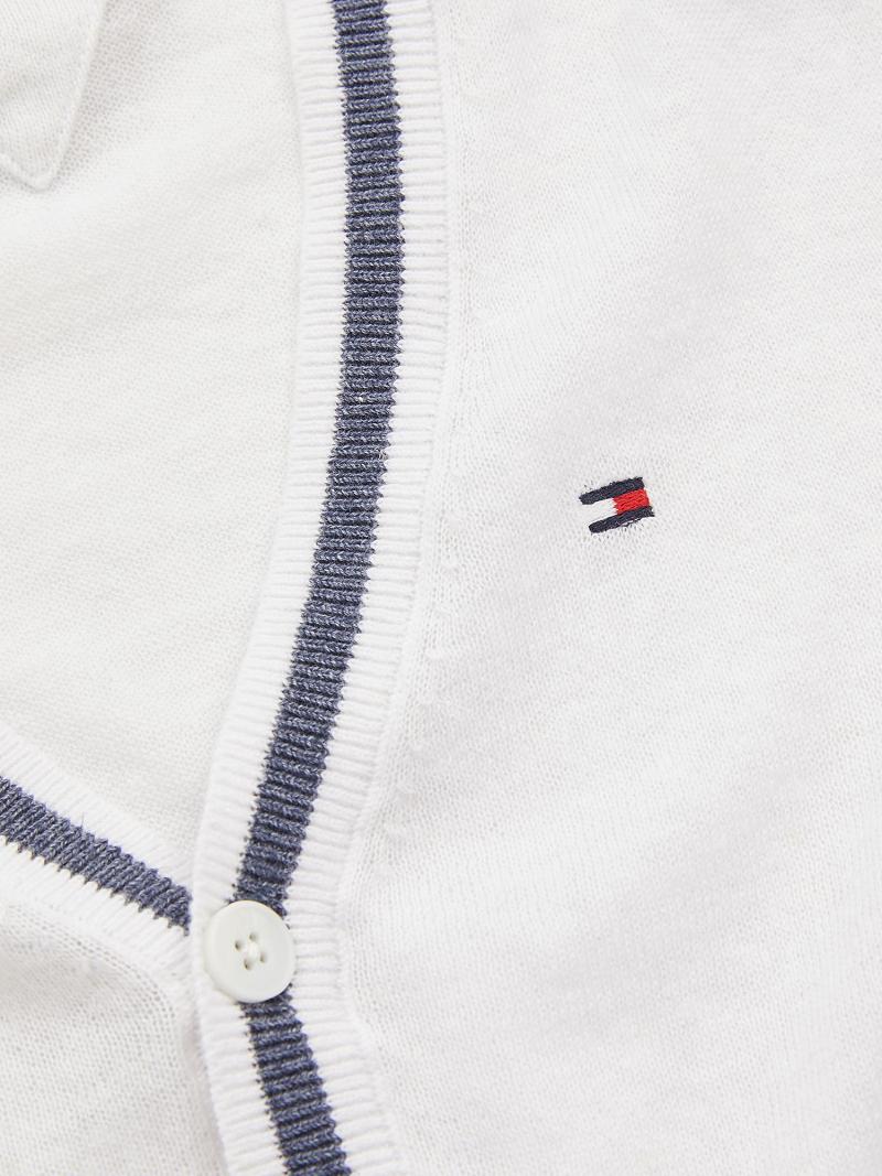 Sudaderas Tommy Hilfiger Tipped Cardigan Blancos | MX_G1213