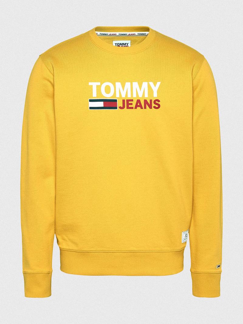 Sudaderas Tommy Hilfiger Tommy Logo Amarillos | MX_M31139