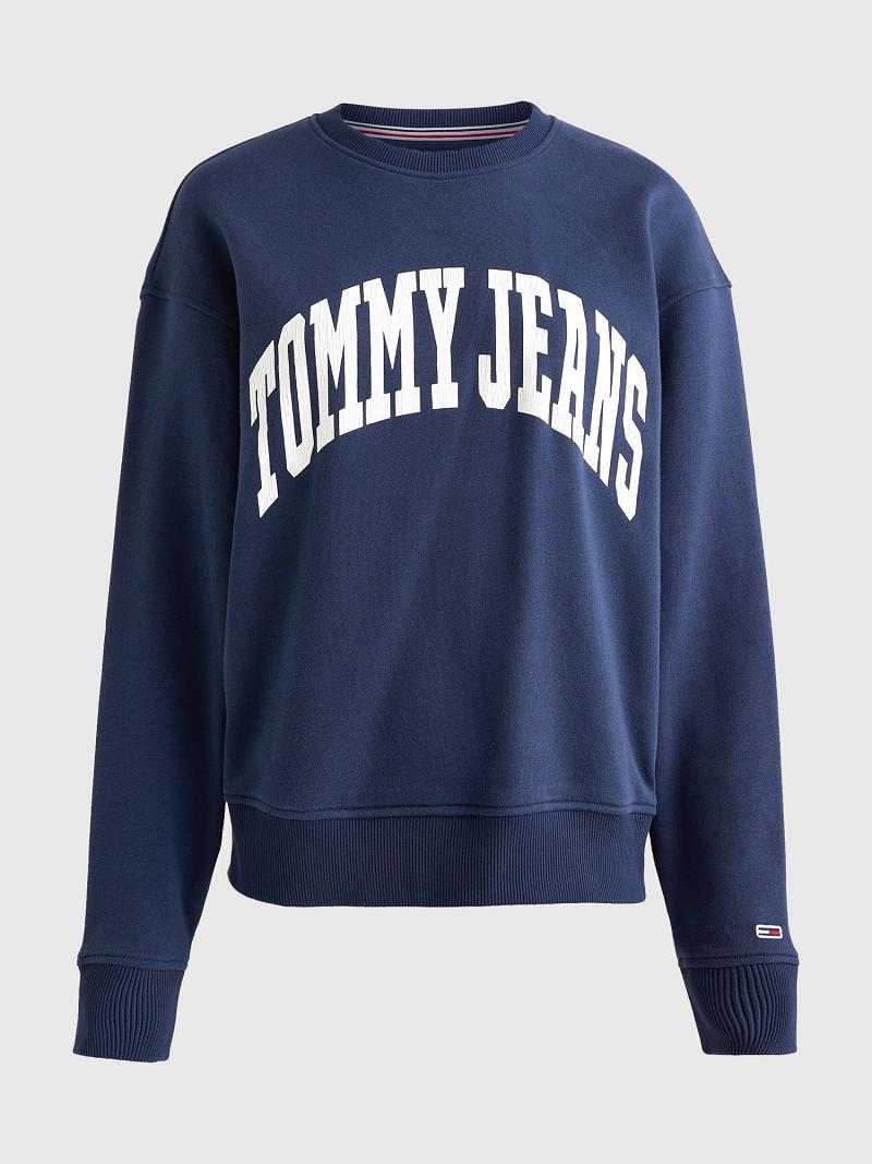 Sudaderas Tommy Hilfiger Tommy Logo Crewneck Azul Marino | MX_W21407