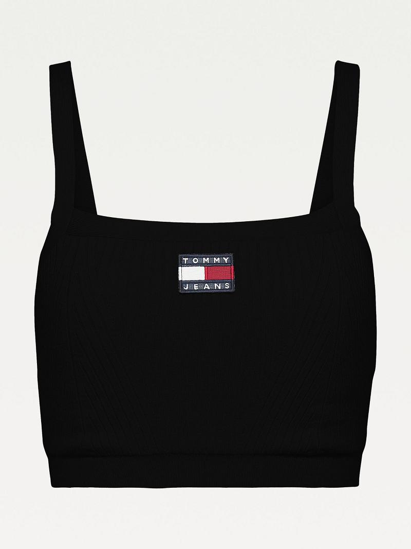 Suéteres Tommy Hilfiger Badge Tank Top Negros | MX_W21340