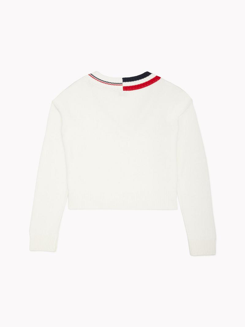 Suéteres Tommy Hilfiger Essential Varsity Blancos | MX_W21353