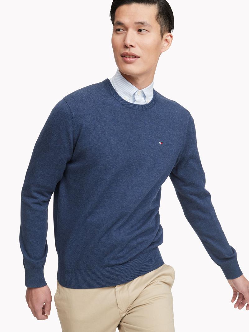 Suéteres Tommy Hilfiger Essential crewneck Azul Marino | MX_M31160